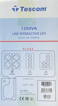 TESCOM LEO+ 1200VA 2x12V/7AH Akülü 5/10 DK Line Interactive UPS 900960149